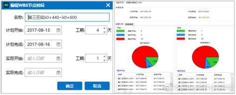 图8 进度填报与进度分析